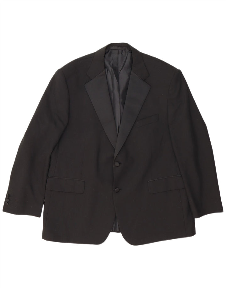 Marks & Spencer Veste blazer à 2 boutons pour homme UK 46 XL Laine noire