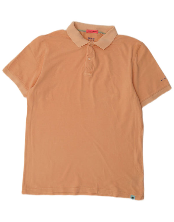 Scotch & Soda Polo Homme Large Orange Coton