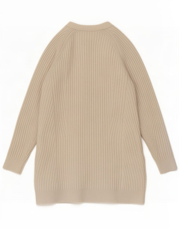 Marks & Spencer Pull cardigan ouvert long pour femme UK 16 Large Beige