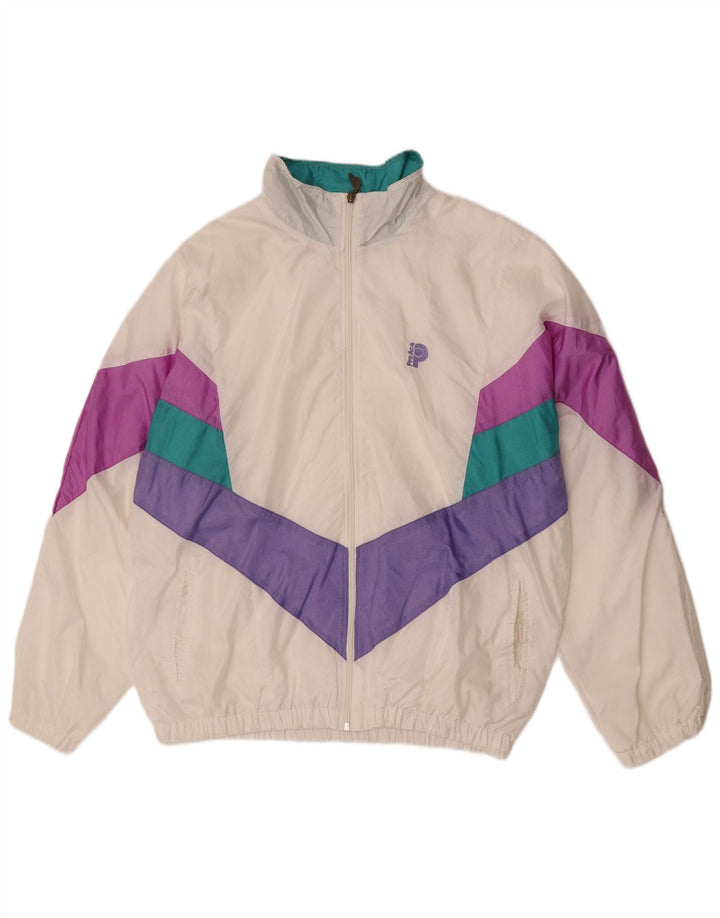 Pro Ace Veste de survêtement pour homme Large en polyamide color block blanc cassé