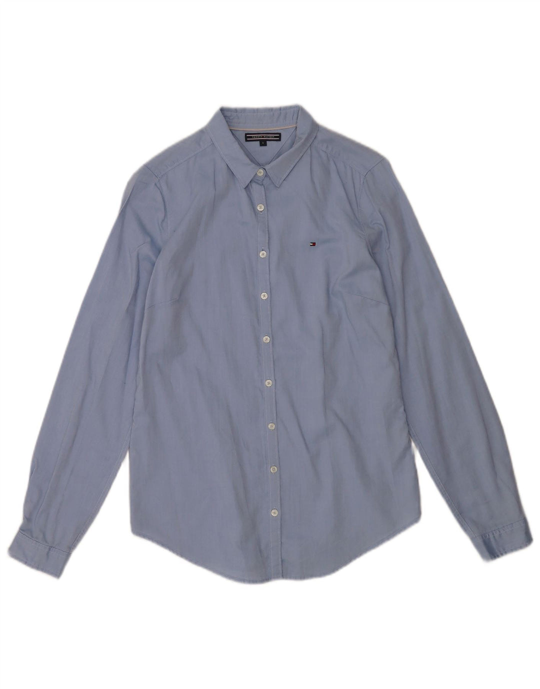 Tommy Hilfiger Chemise Femme US 6 Bleu Moyen Coton
