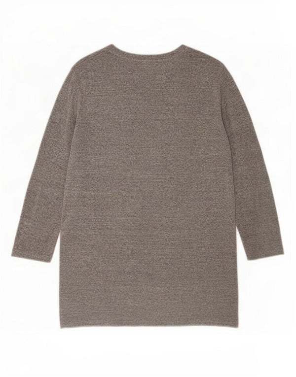 Zara Womens Asymmetric Blouse Top UK 14 Medium Grey
