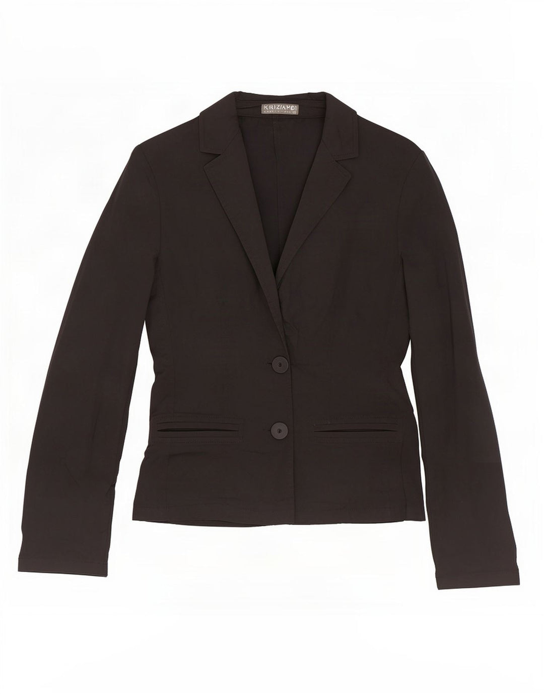 Krizia Poi Veste blazer à 2 boutons pour femme IT 42 Noir moyen