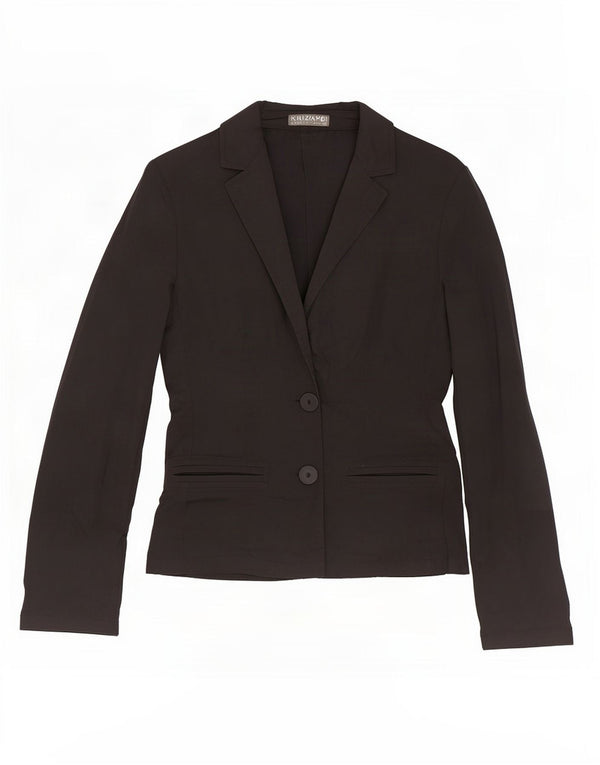Krizia Poi Veste blazer à 2 boutons pour femme IT 42 Noir moyen
