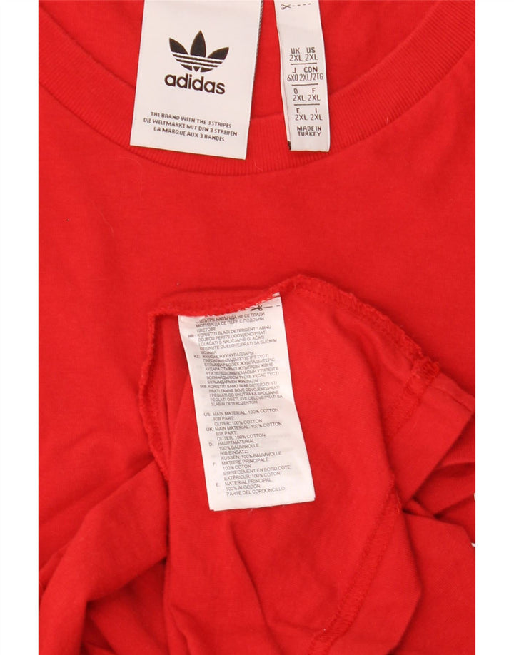 Adidas T-Shirt Homme Top 2XL Rouge Coton