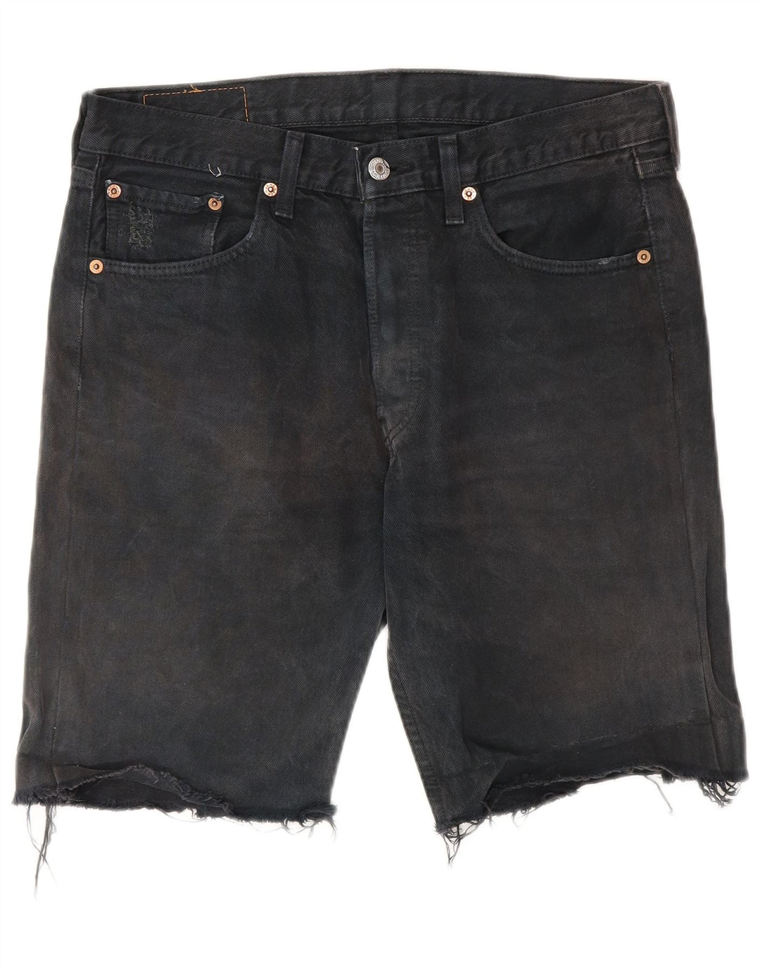 LEVI'S Short en Jean 501 Homme W32 Noir Moyen Coton