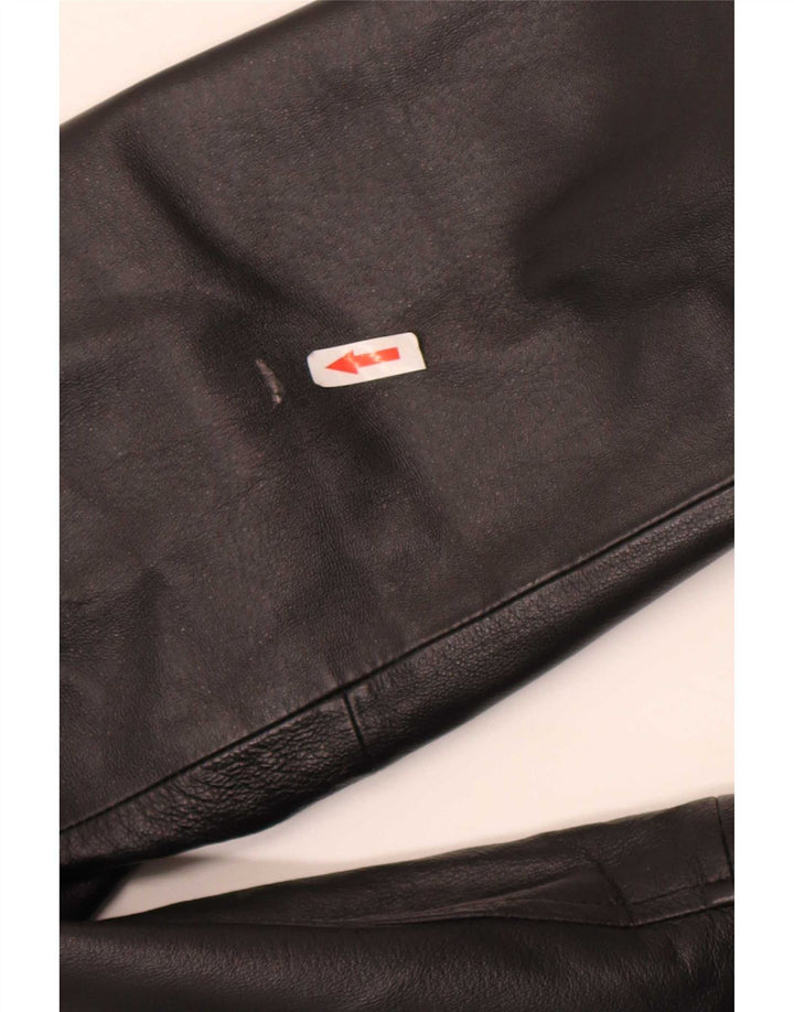 Vintage Veste en cuir pour homme IT 46 Small Noir
