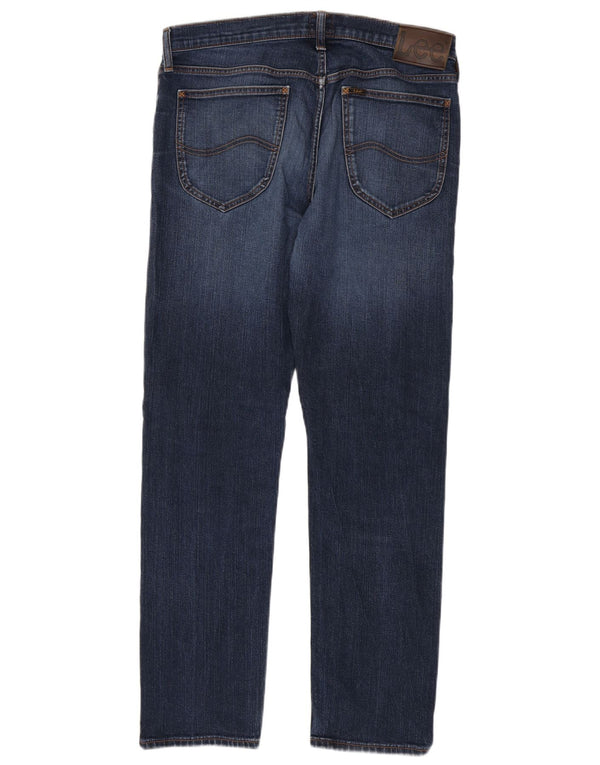 Lee Daren Jean droit avec braguette zippée pour homme W33 L32 Bleu marine en coton