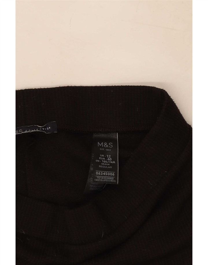 Marks & Spencer Legging court pour femme UK 12 Marron moyen Polyester