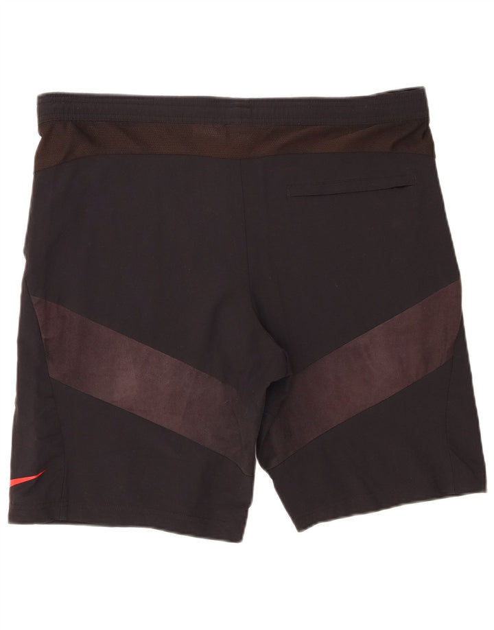 Nike Short de sport en nylon color block noir moyen pour homme