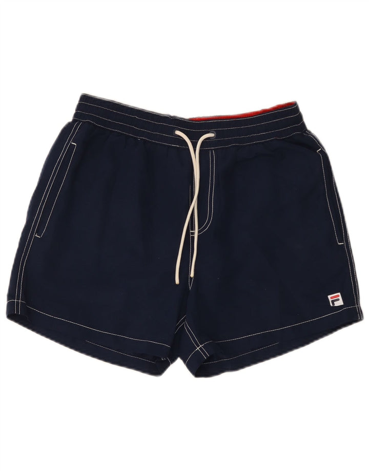 Fila Short de bain homme petit bleu marine polyester