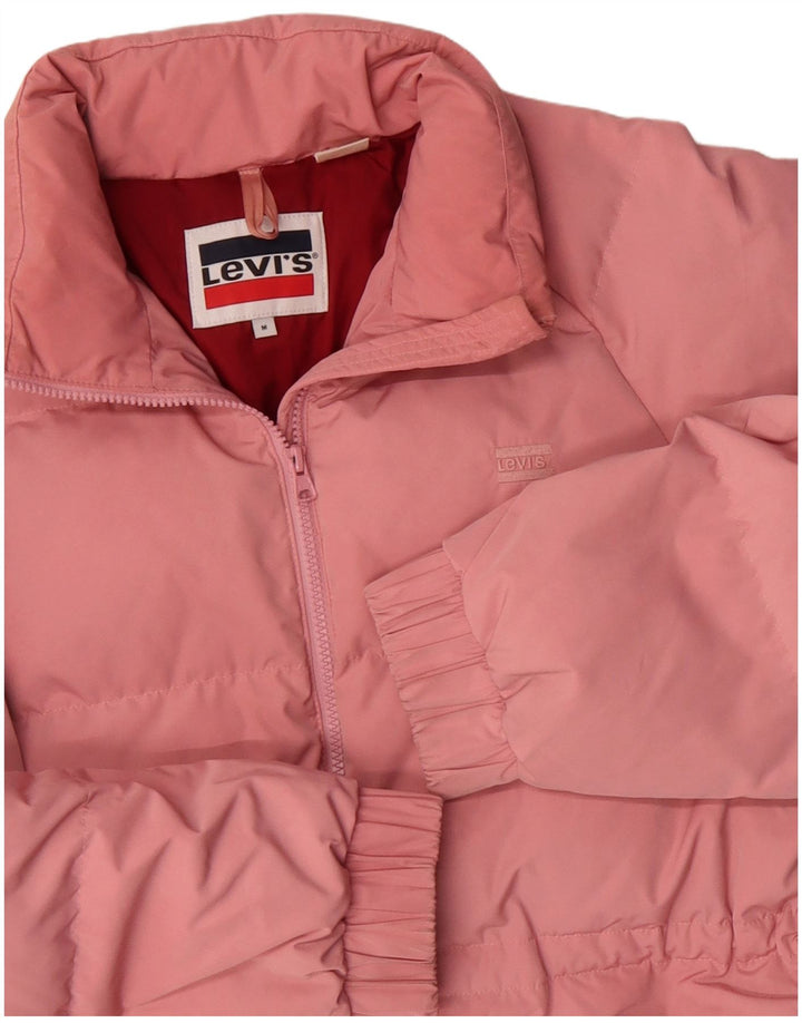 Levi's Veste Rembourrée Femme UK 14 Rose Moyen Polyester