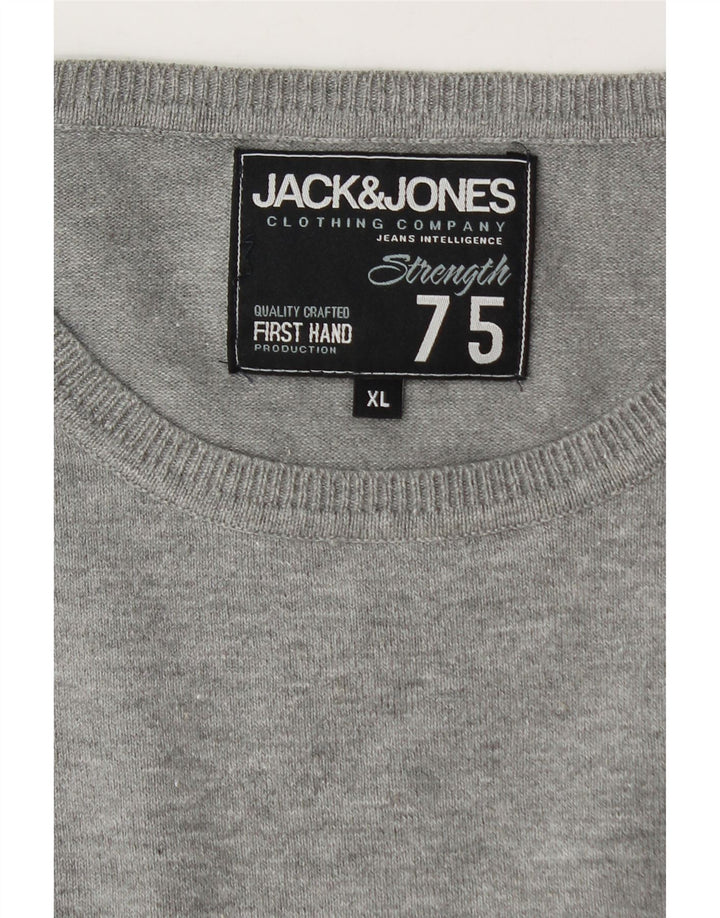 Jack & Jones Pull Col Rond Homme XL Gris Moucheté