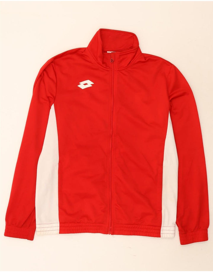Lotto Veste de survêtement pour homme Large Rouge Colorblock Polyester