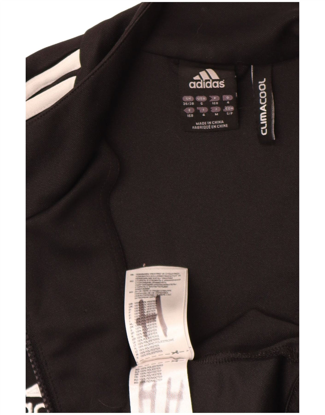 Adidas Hommes Climacool Survêtement Top Veste UK 36/38 Petit Noir Colourblock