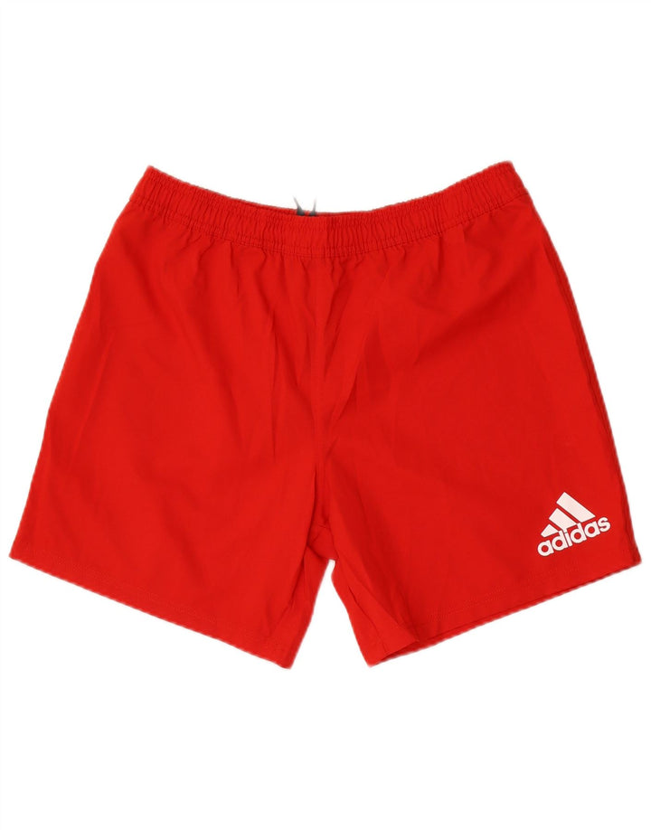 Adidas Short de sport pour homme Large Rouge Polyester