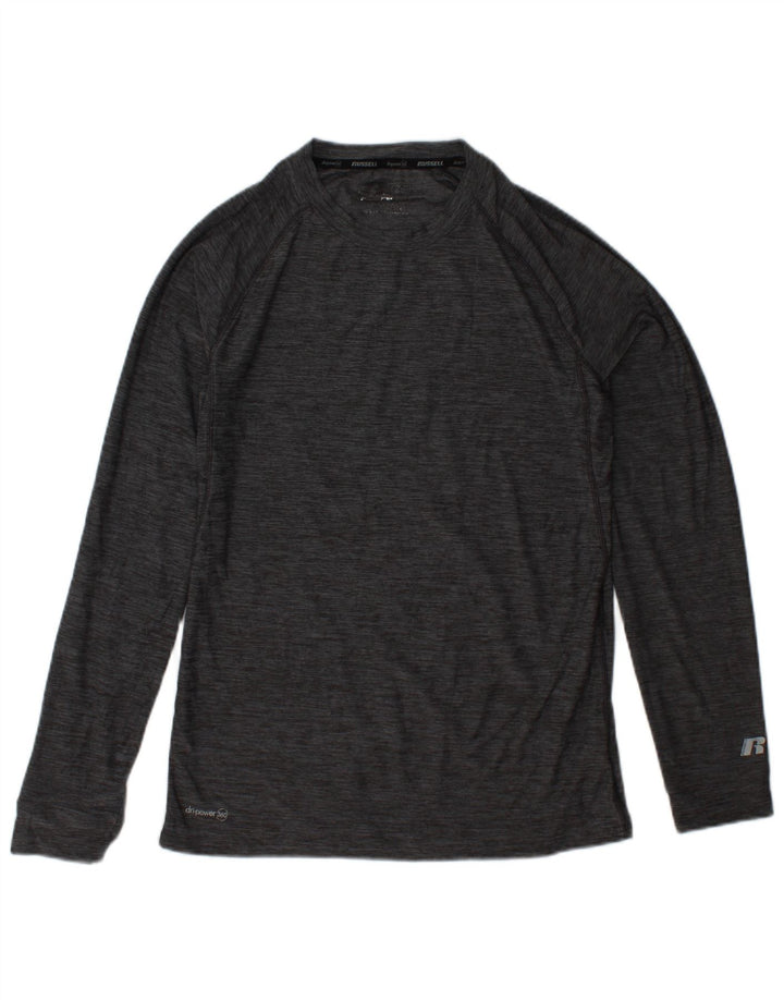 RUSSELL ATHLETIC Haut Dri-Power à manches longues pour hommes, petit gris moucheté
