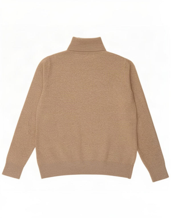 Marks & Spencer Pull col roulé pour femme UK 10 Petit Polyester Beige
