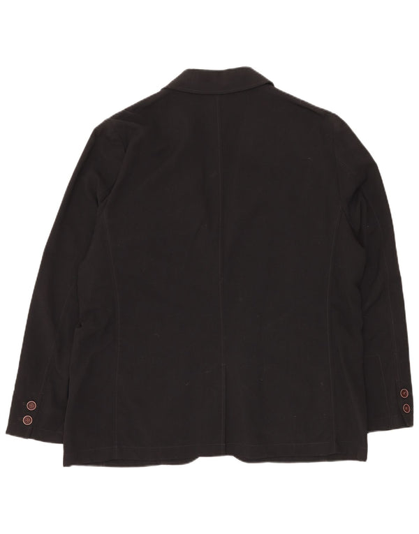 ROHAN Veste blazer à 2 boutons pour homme UK 46 3XL Noir à fines rayures en polyamide