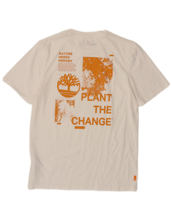 Timberland T-shirt coupe classique pour homme en coton blanc petit