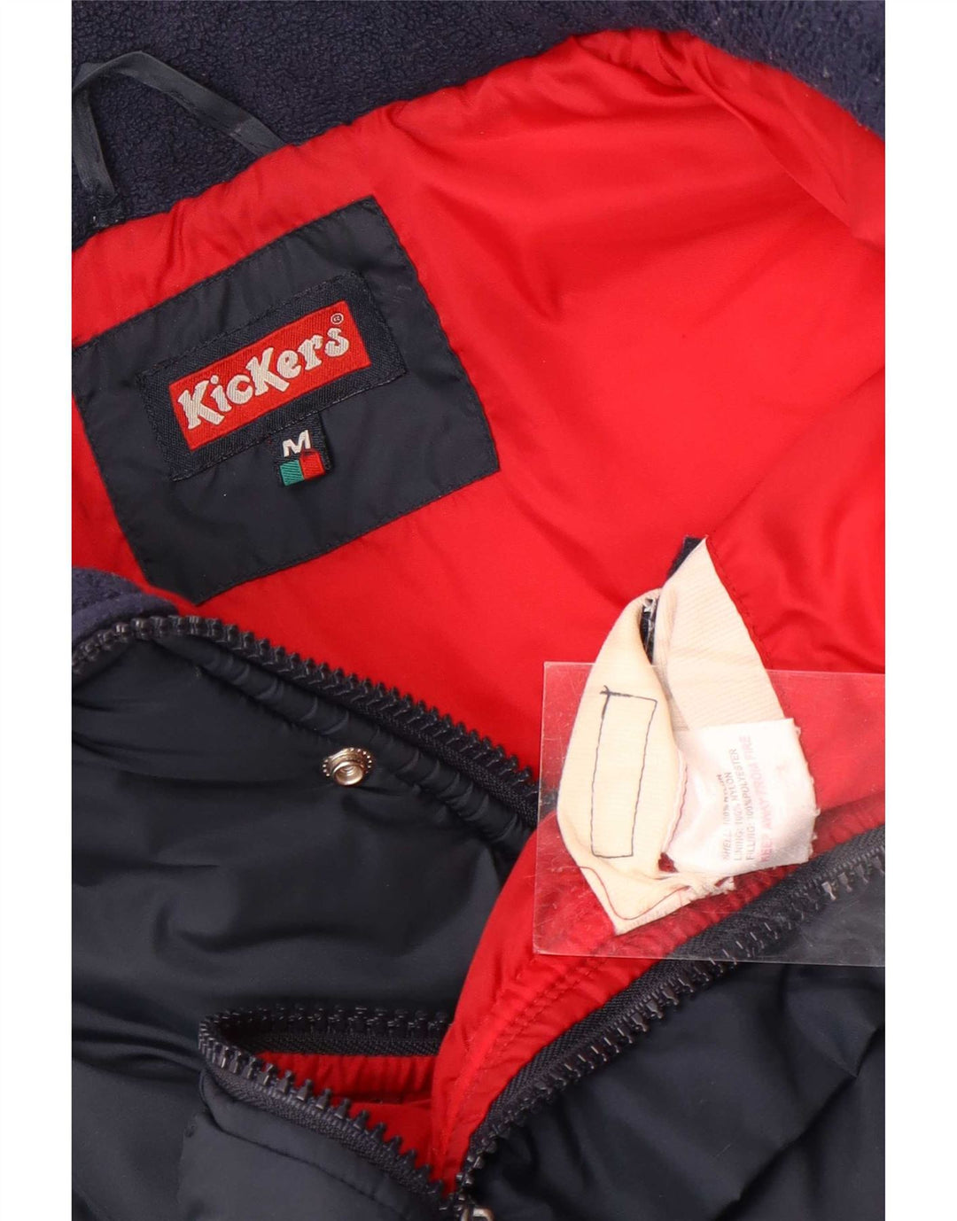 Kickers Veste matelassée pour hommes UK 38 Medium Navy Blue Colourblock Nylon