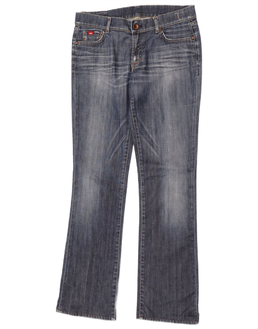 Gas Jean Bootcut Femme W30 L32 Bleu Coton