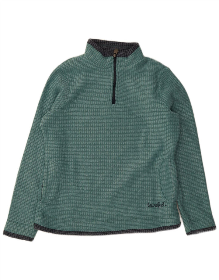 Weird Fish Pull polaire à col zippé pour femme UK 12 Vert moyen Polyester