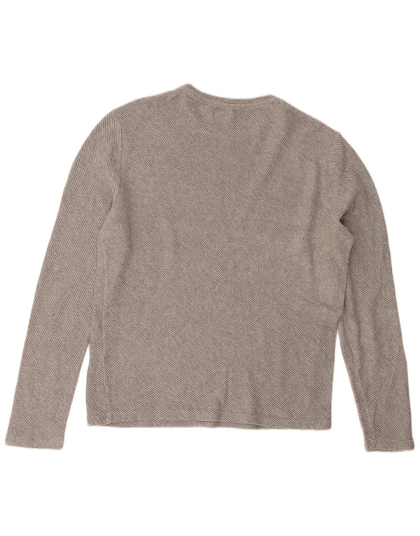 Zara Homme Top Manches Longues Large Gris Coton