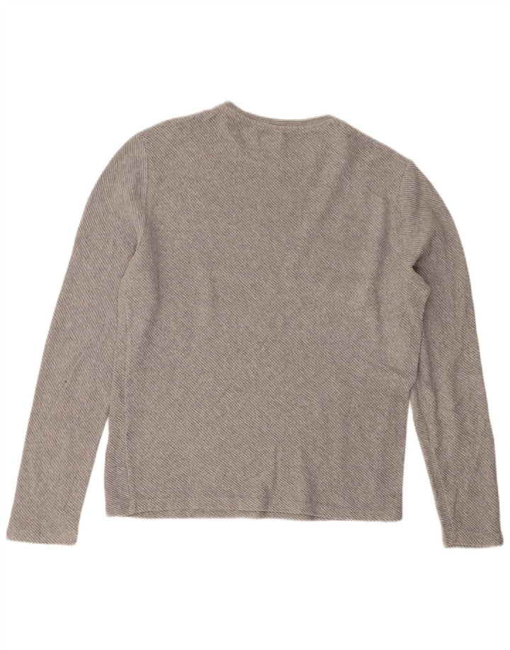 Zara Homme Top Manches Longues Large Gris Coton
