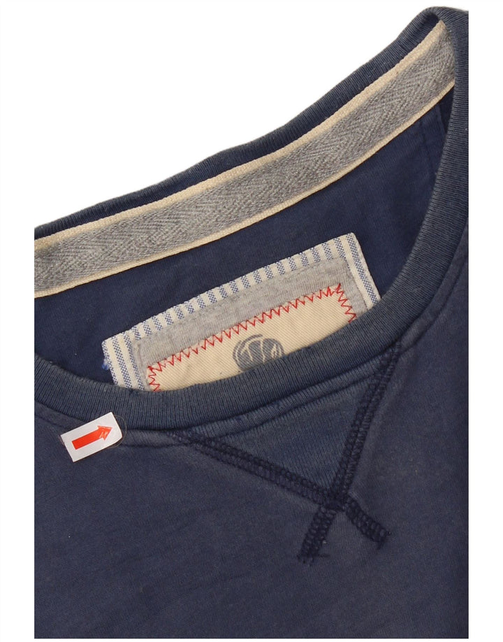 FAT FACE Mens Graphic T-Shirt Top Medium Navy Blue Cotton