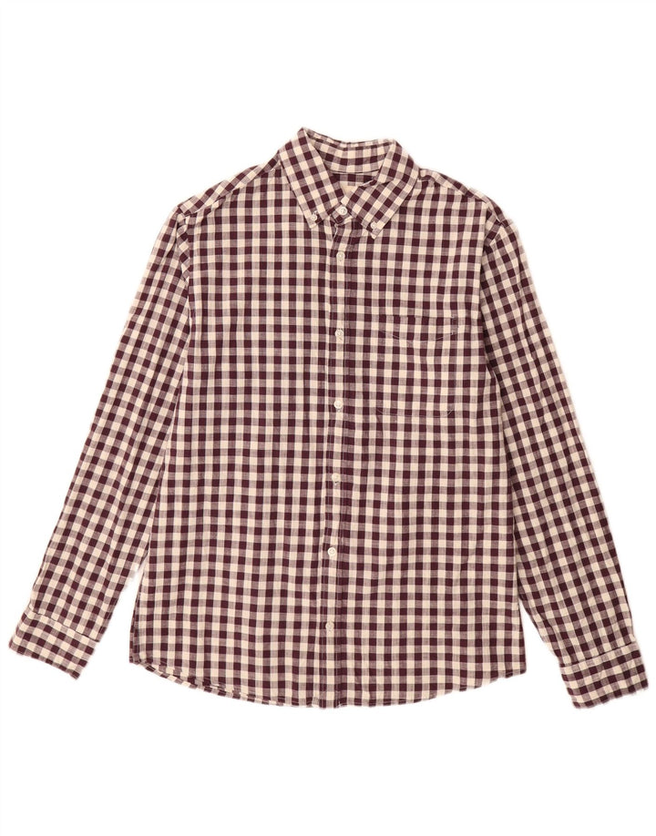 Jack & Jones Chemise Homme Coton Vichy Bordeaux Moyen