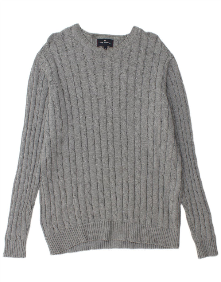 Marks & Spencer Pull bleu Harbour à col bateau pour homme, grand gris
