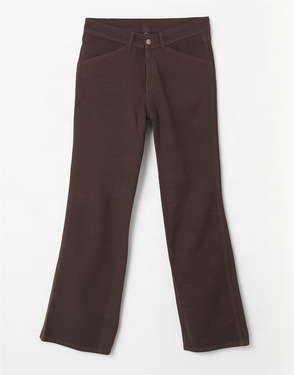 Diesel Pantalon Cargo Bootcut Velours Femme W27 L32 Gris Coton