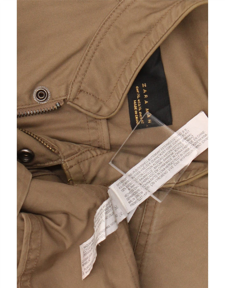 Zara Veste utilitaire pour homme UK 42 XL Coton beige