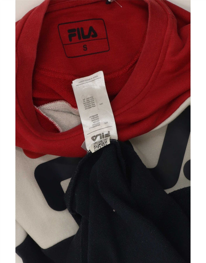 Fila Homme Graphic Sweatshirt Jumper Petit Multicolore Colourblock Coton