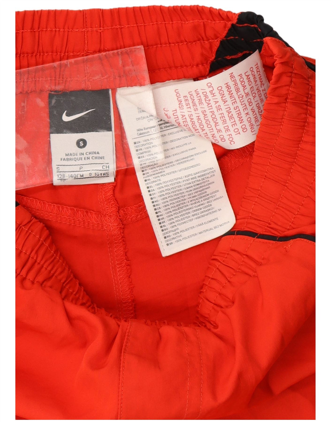 NIKE Short de sport pour garçon 8-9 ans Petit Rouge Colorblock Polyester