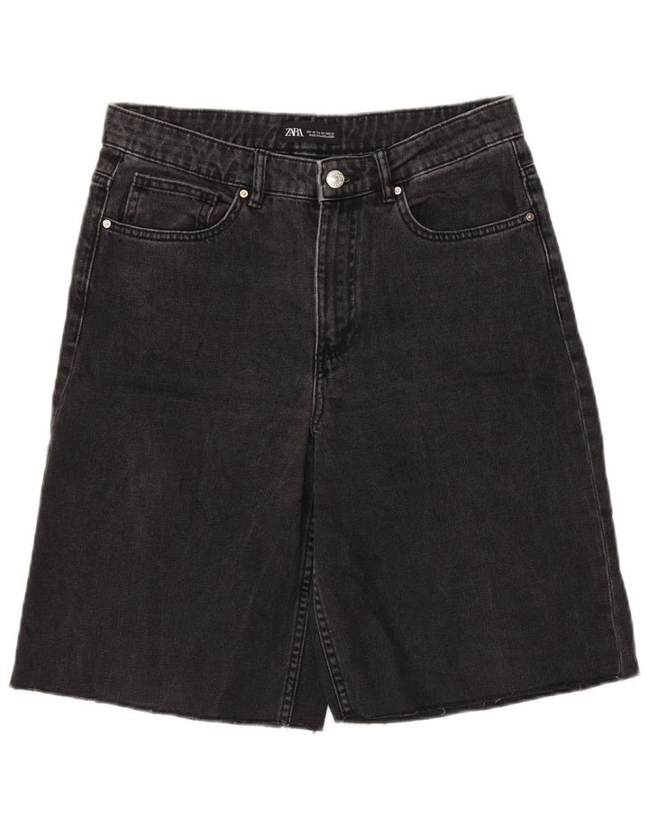 Zara Short en jean pour femme EU 38 Small W28 Gris