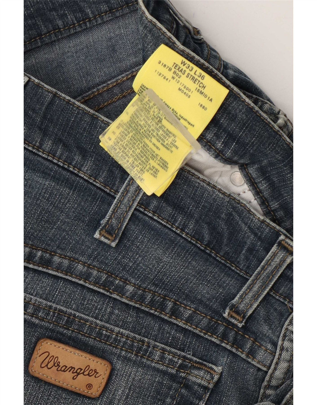 Wrangler Jean Droit Texas Stretch Homme W33 L30 Bleu Coton