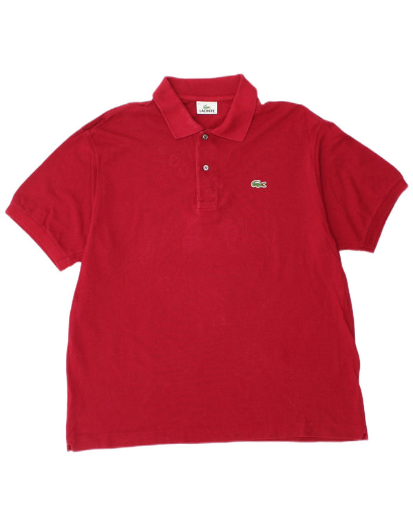 LACOSTE Polo Homme Taille 6 XL Rouge Coton