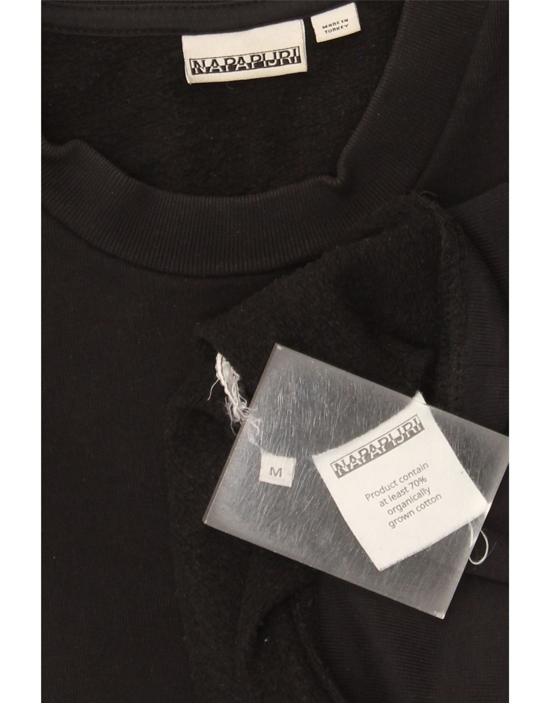 Napapijri Sweat-shirt graphique pour homme en coton noir moyen