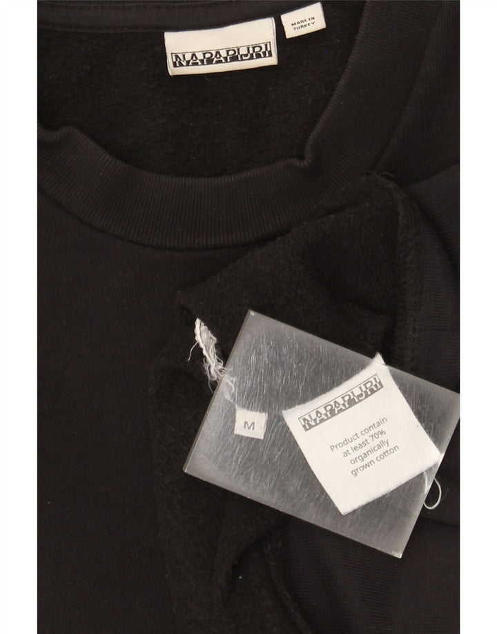 Napapijri Sweat-shirt graphique pour homme en coton noir moyen
