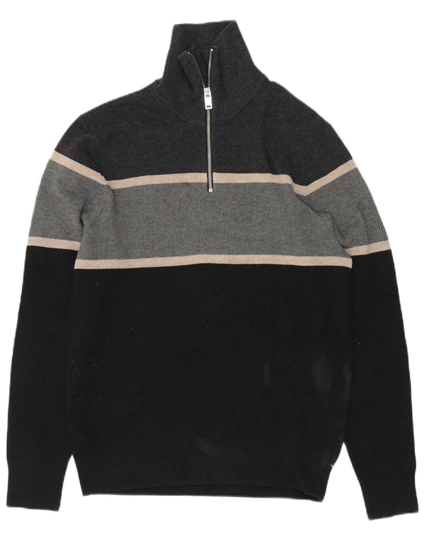 Marks & Spencer Pull Col Zippé Homme Multicolore Moyen