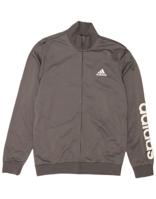 Adidas Veste de survêtement graphique pour homme UK 40/42 Gris moyen Polyester
