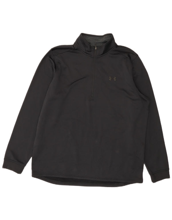 Under Armour Haut Zip Neck Regular Fit Manches Longues Homme Noir Sports