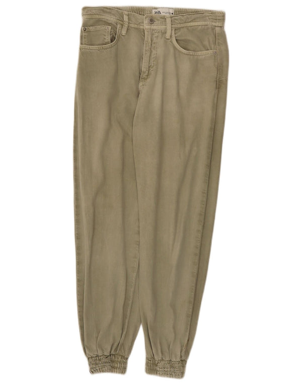 Zara Pantalon de jogging décontracté pour femme XS W24 L26 Coton kaki