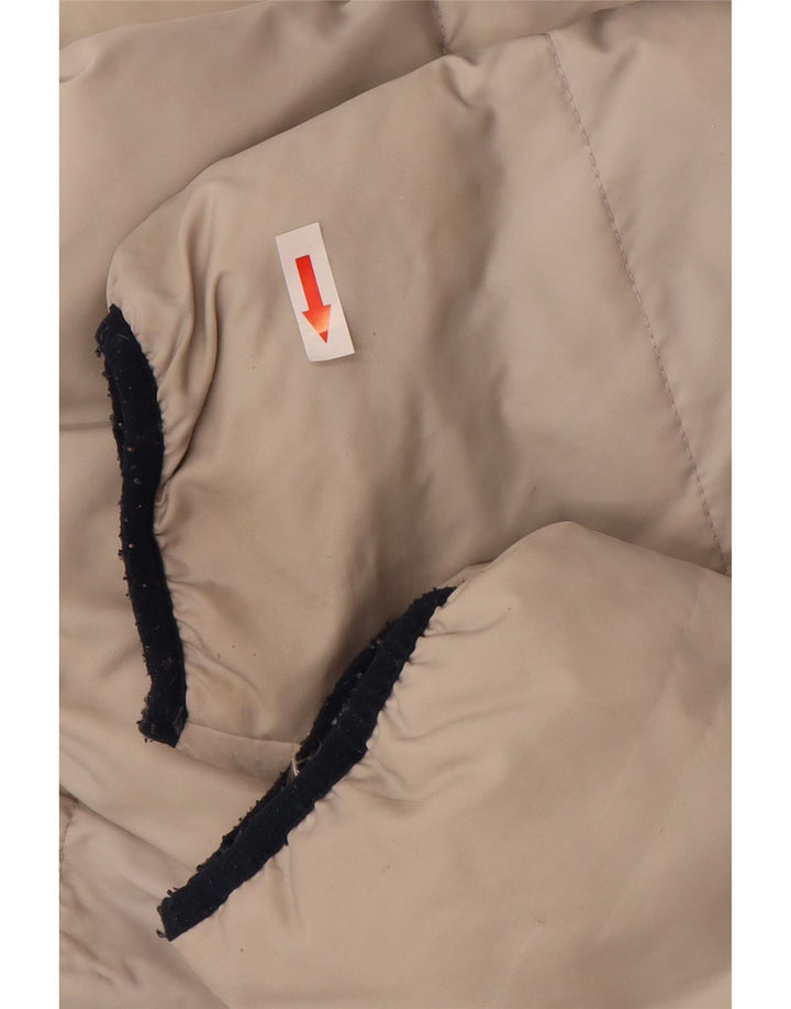 Kappa Veste rembourrée à capuche pour homme UK 36 Small Off White Polyamide