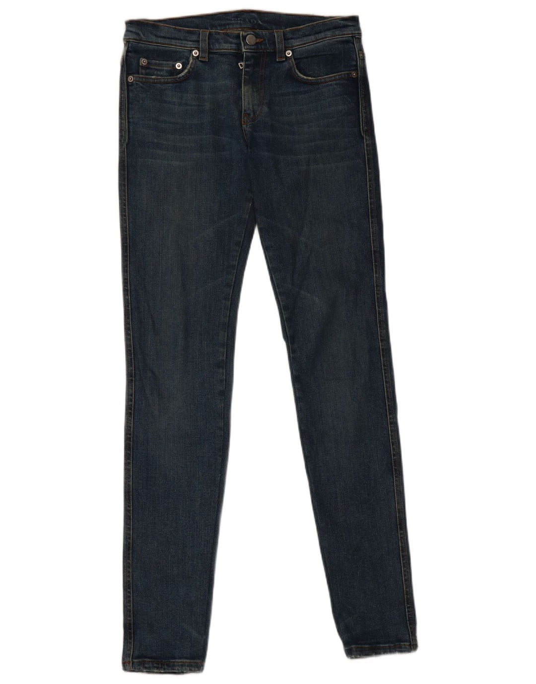 Prada Femme Jean Skinny W26 L32 Bleu Marine Coton