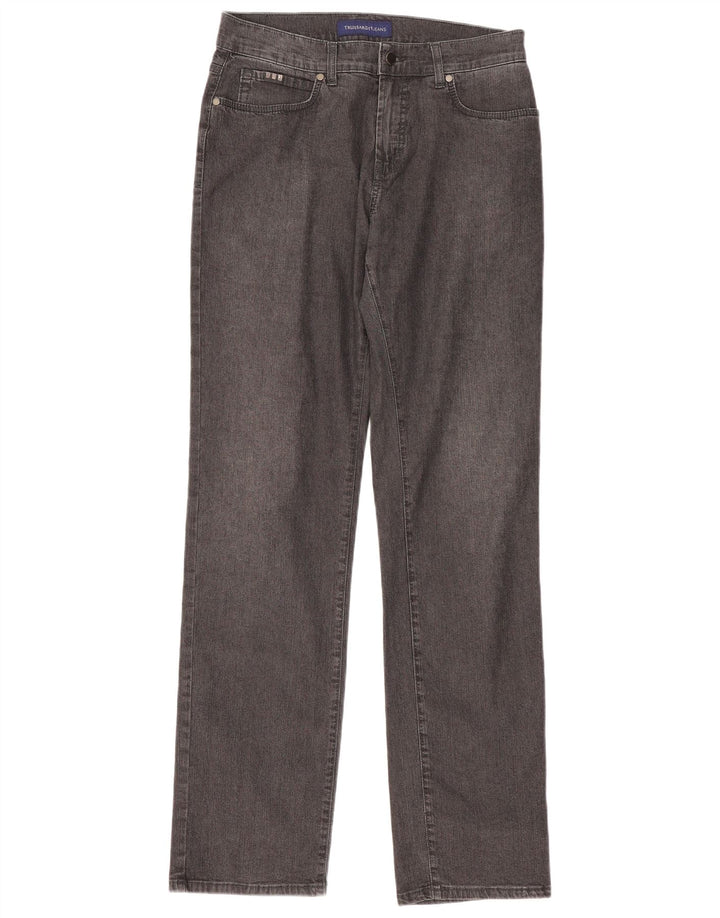 Trussardi Femme Jean Droit W33 L33 Gris Coton
