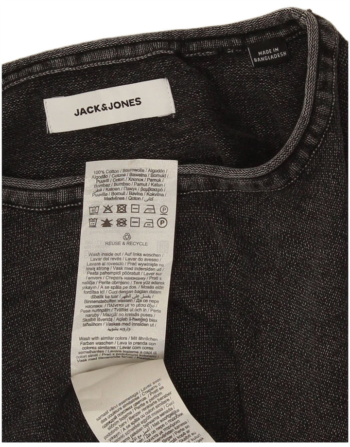 Jack & Jones Haut à Manches Longues Homme Gris Moyen Coton