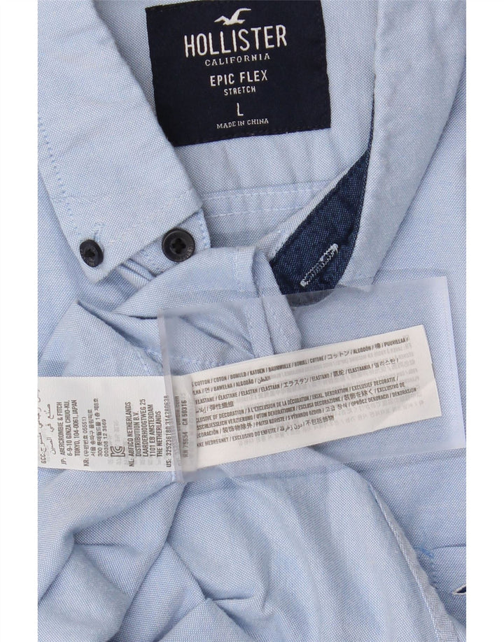 HOLLISTER Mens Shirt Large Blue Cotton